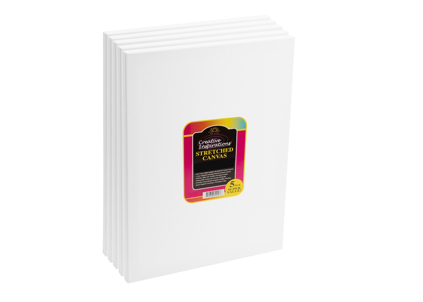 Creative Inspirations Stretched Canvas Packs - Multipack Low Cost Stretched Canvas for Artists, Painting, Professionals, &#x26; More!