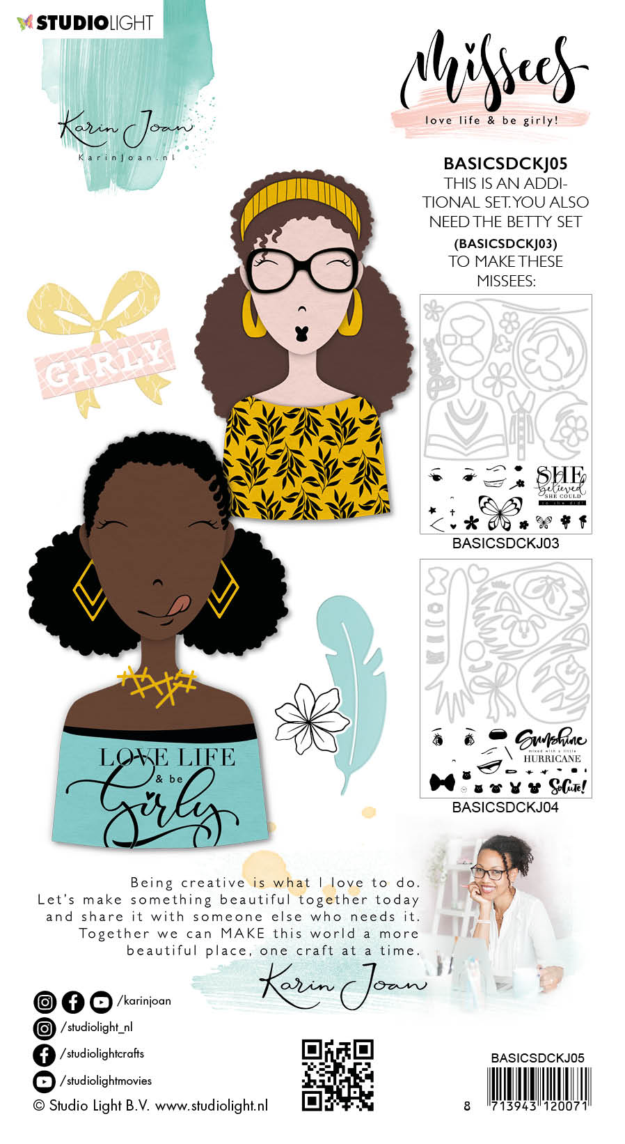 Studio Light Karin Joan Clear Stamp &#x26; Die Cut Carol Missees Collection 148x210mm nr.05