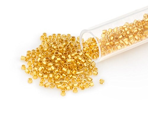 Miyuki Delica Seed Bead 11/0 24k Gold Lined Crystal