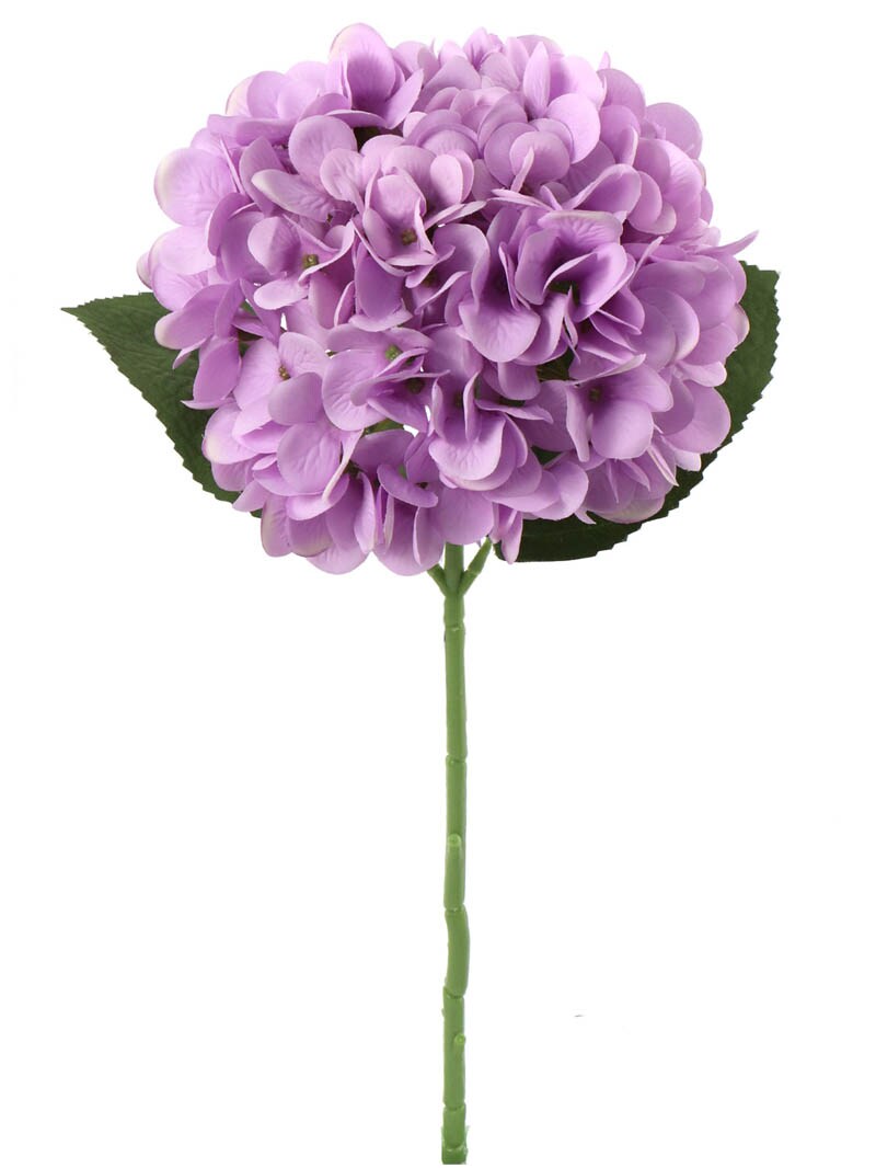 12-Pack: 18.5" Soft Lavender Hydrangea Stem with Silk Leaves by Floral Home®
