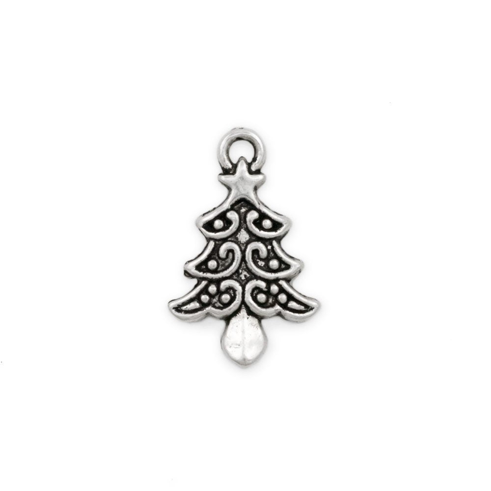21x13mm Christmas Tree Pewter Charm (Package of 1)