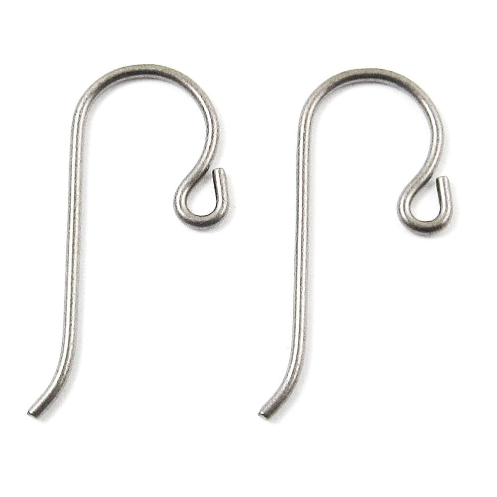 Gray Niobium Ear Wires Small Loop, TierraCast Earwires (10 Pieces)