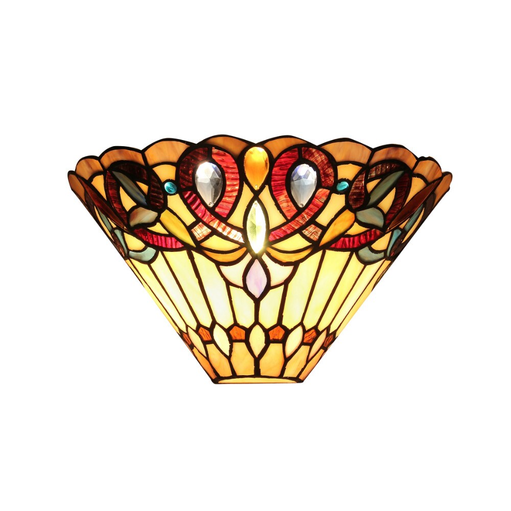 CHLOE Lighting Victorian Style Wall sconce with Gem Design Cabochons , Black
