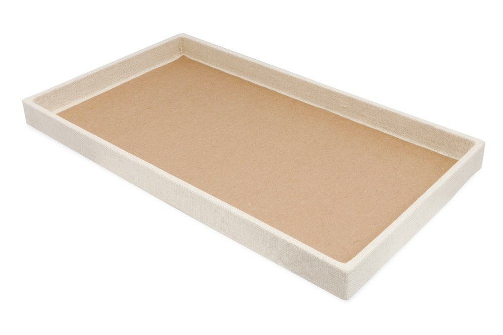 1&#x22; Tall Linen Jewelry Display Tray