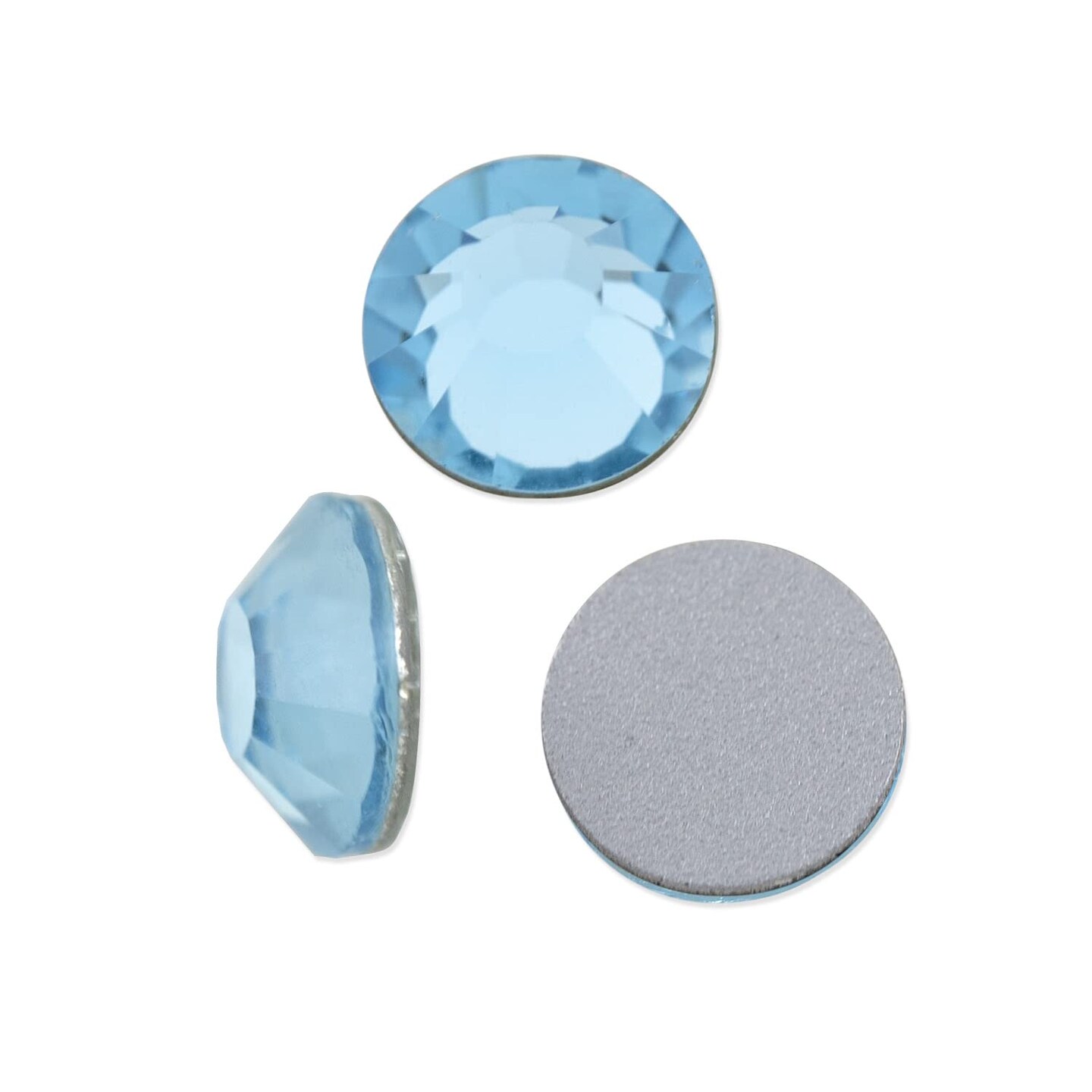 Preciosa Crystal VIVA12 Flat Back Rhinestone 4.7mm (SS20) Aqua Bohemica (Package of 50)