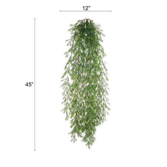 Set of 2: 46" Sprengeri Ivy Vine Bush with Realistic Fronds, UV Resistant, Indoor/Outdoor, Hanging Plants, Faux Greenery, Patio & Garden, Home & Office Decor