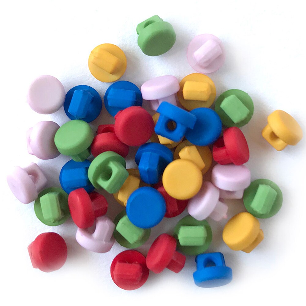 Buttons Galore and More Tiny Craft & Sewing Buttons - Mini Round Multi - 120 Buttons