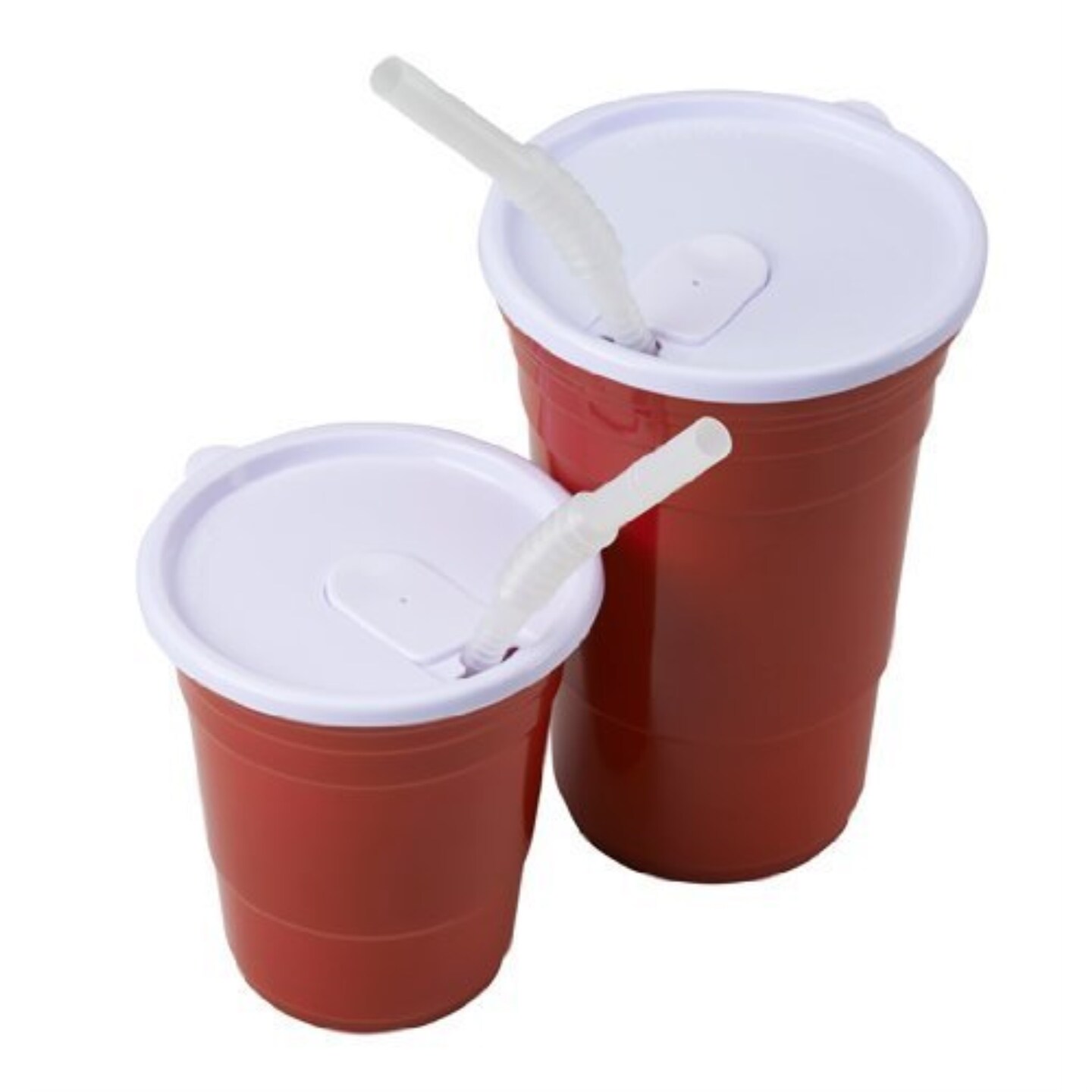 18 oz clear plastic cups with lids