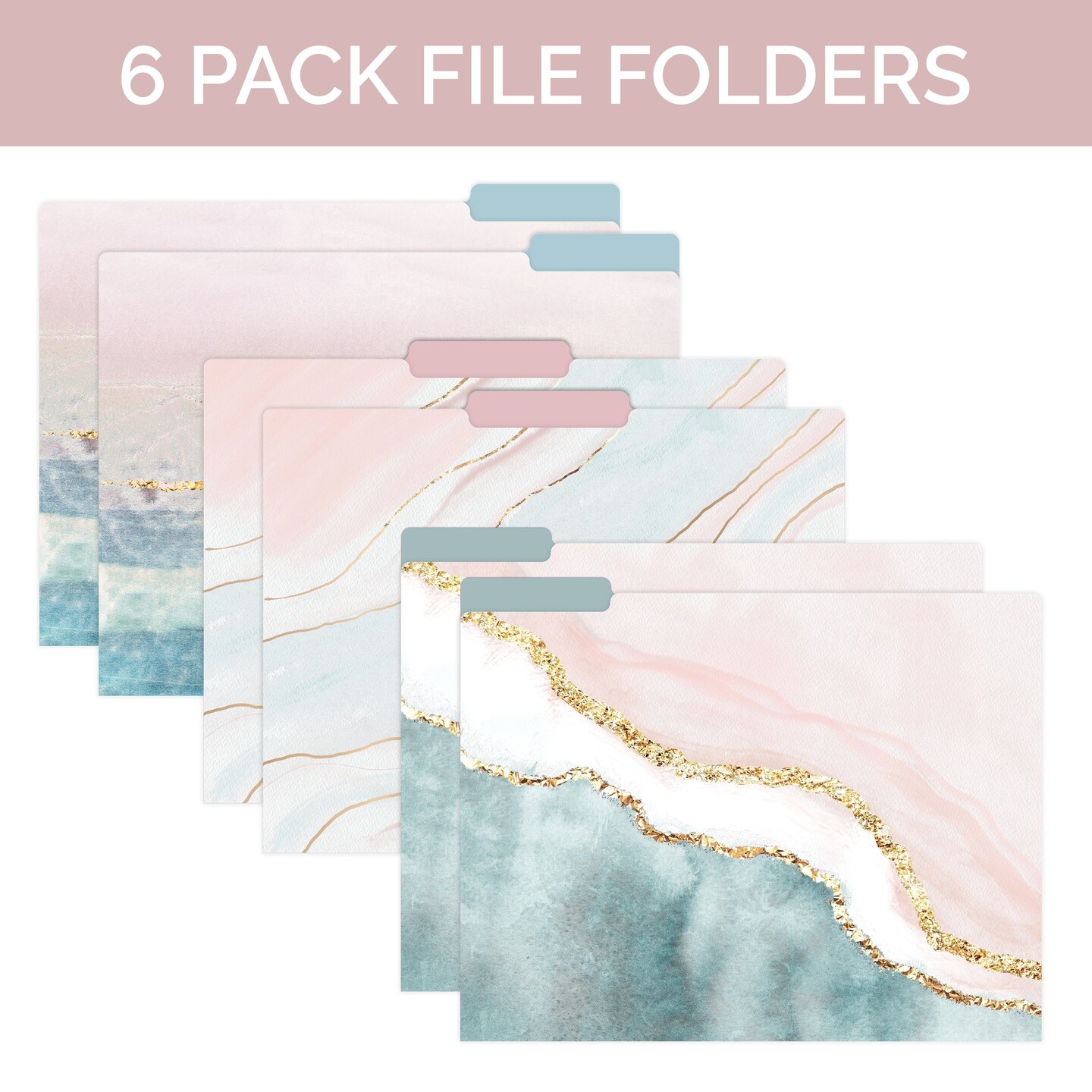 bloom daily planners File Folder Set, Ethereal Marble