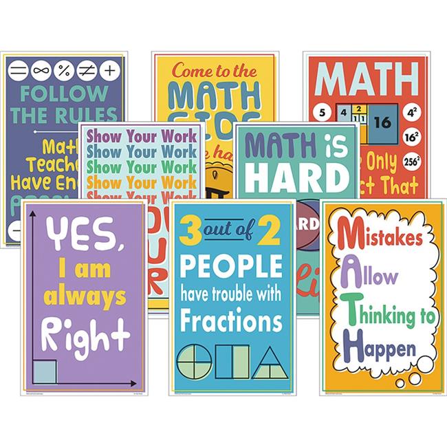 Teacher Created Resources  Math Fun Charts - Set of 8