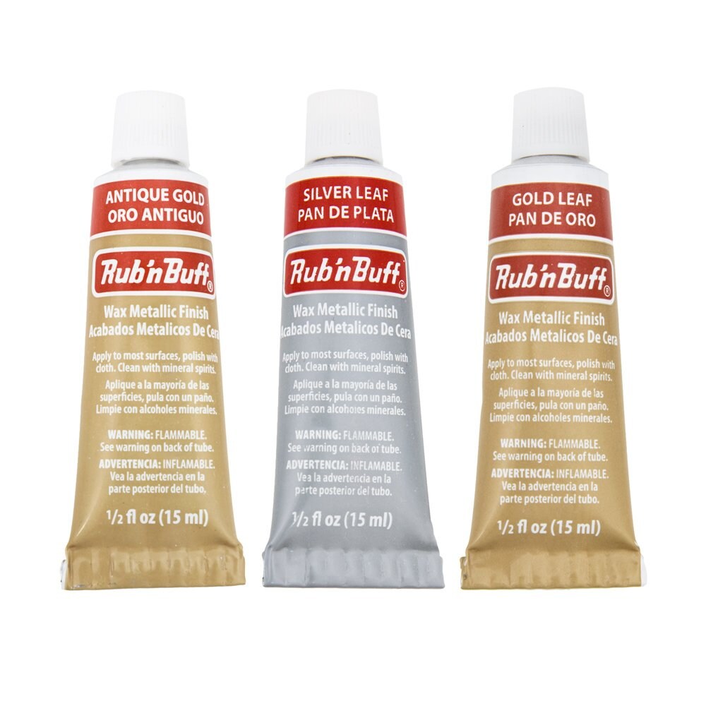 Rub-N-Buff 3 Color Assortment (Silver Leaf, Antique Gold, Gold Leaf)