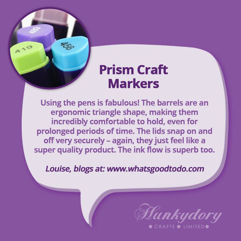 Hunkydory Crafts Prism Craft Markers Set 13 - Cool Greys x 6 Pens