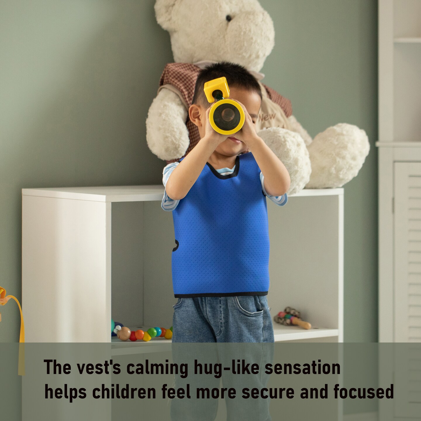 Breathable Sensory Compression Vest for Kids, Comfortable Pressure Vest For Kids With Sensory Processing Issues, ADHD, Anxiety, Hyperactivity