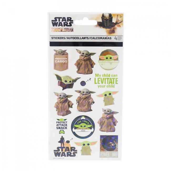 Star Wars Star Wars the Mandalorian the Child Grogu Sticker Sheet - Pack of 4