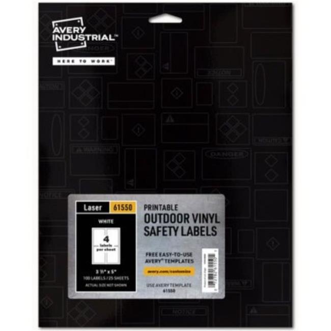 Avery AVE61550 Adhesive Printable Vinyl Signs, White | Michaels