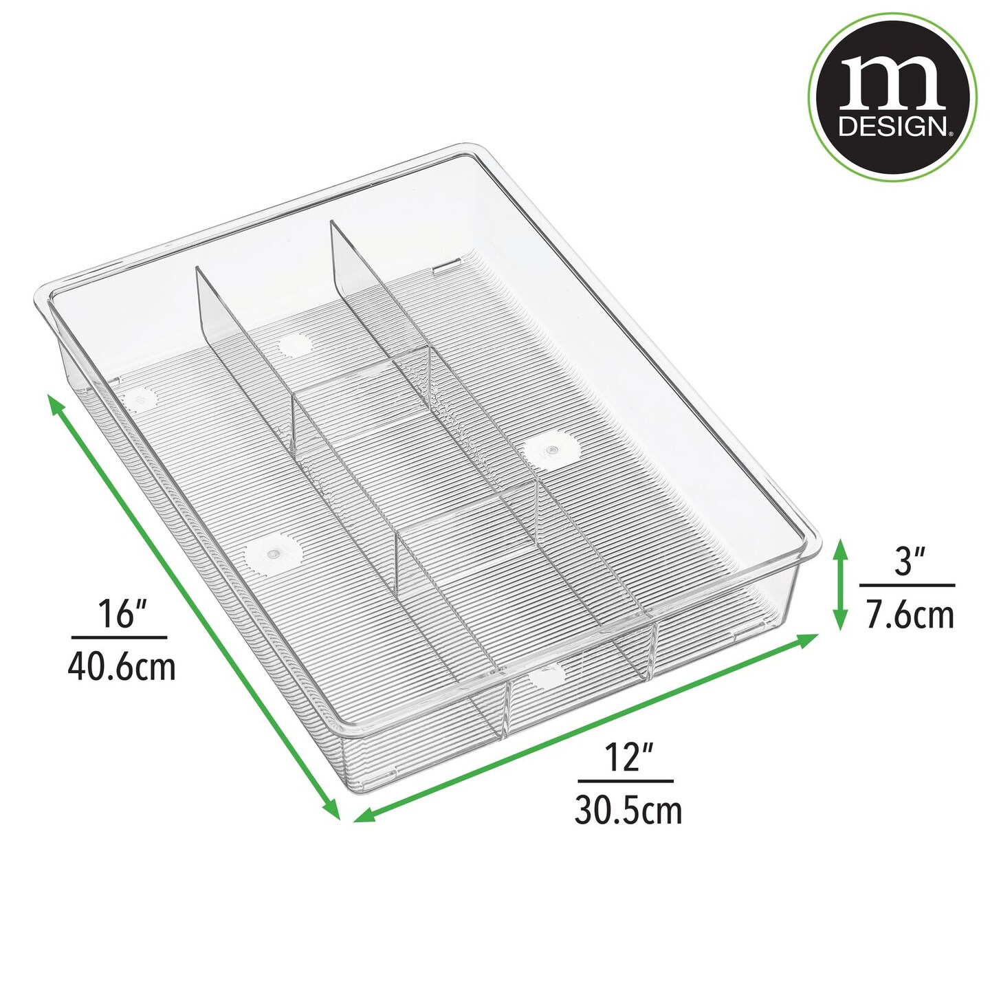mDesign Expandable Kitchen Drawer Organizer Tray for Utensils