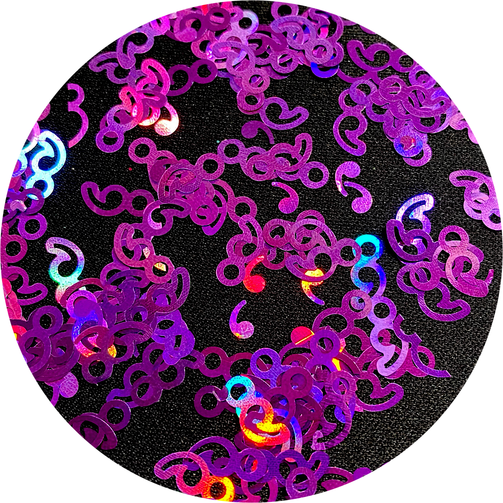 Polyester Glitter - Semicolon Glitter Shape by Glitter Heart Co.&#x2122;