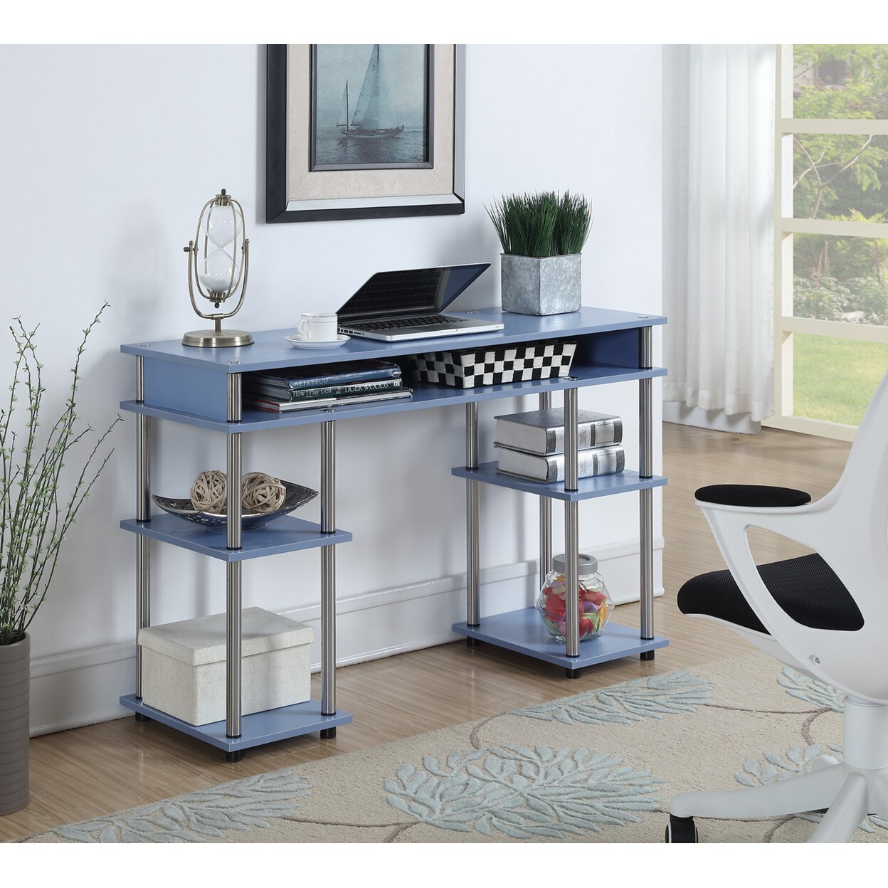 Convenience Concepts Designs2Go No Tools Student Desk, Blue