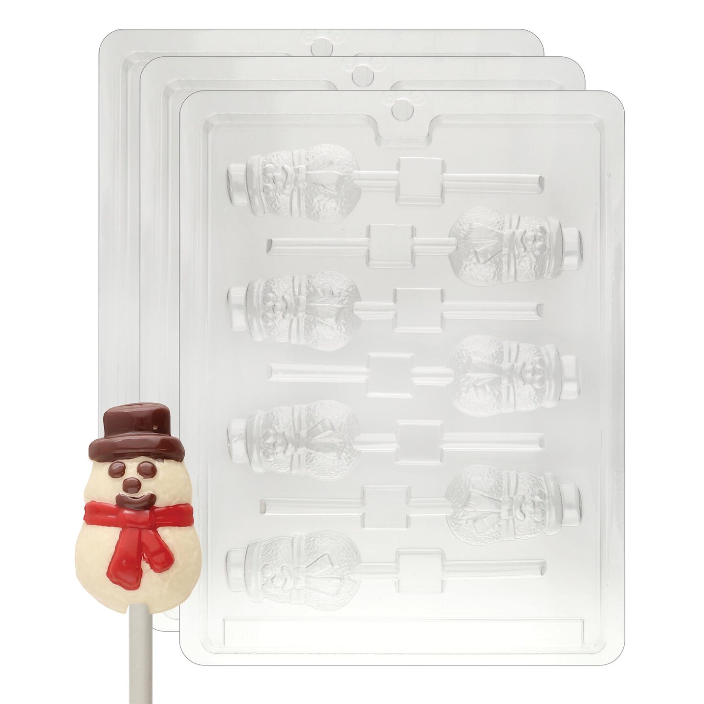 Chocolate Mold Small Snowman With Scarf