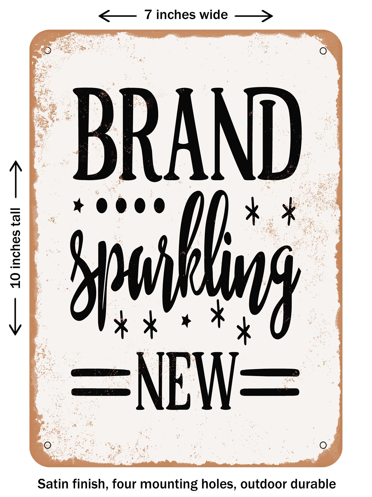 DECORATIVE METAL SIGN - Brand Sparkling New - 2  - Vintage Rusty Look