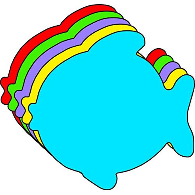 Creative Shapes 4.5 x 4 in. Small Assorted Creative Cut-Out, Fish - 31 Sheets per Pack