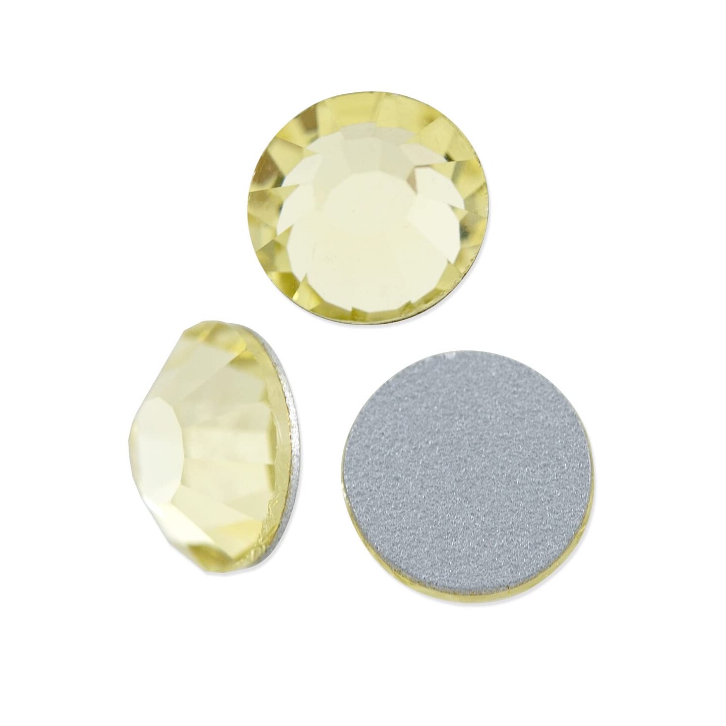 Preciosa Crystal VIVA12 Flat Back Rhinestone 6.5mm (SS30) Jonquil (Package of 20)