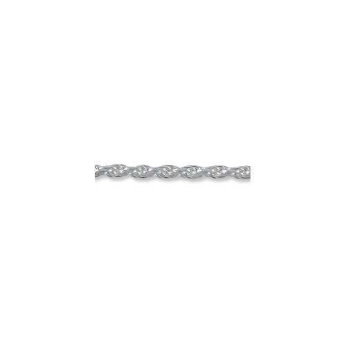JewelrySupply Rope Chain Diamond Cut 1.7mm 20" Sterling Silver (1-Pc)