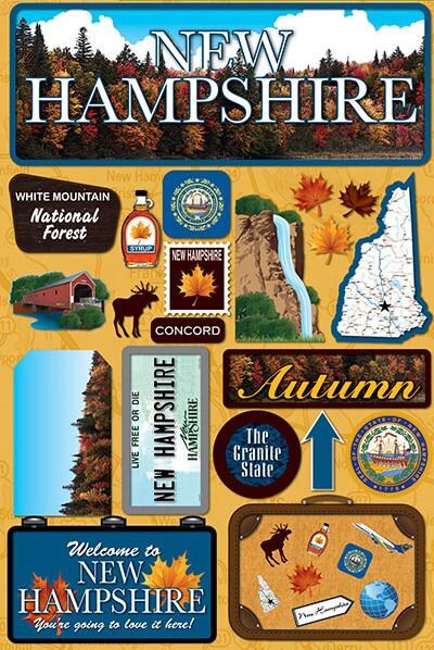 Reminisce New Hampshire Jetsetters 3D Stickers