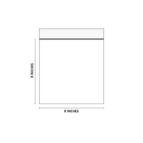 Reclosable Single Zipper Self Locking Zip Poly Bags 8x8 (Package of 100)