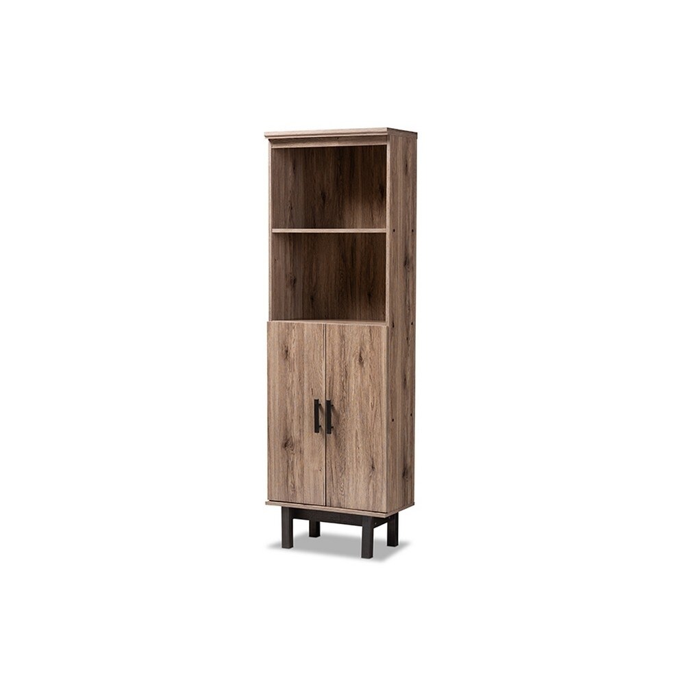 Baxton Studio Arend Modern and Contemporary TwoTone Oak and Ebony Wood