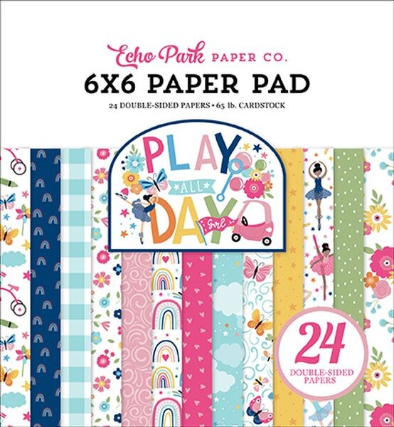 Echo Park Play All Day Girl 6x6 Paper Pad