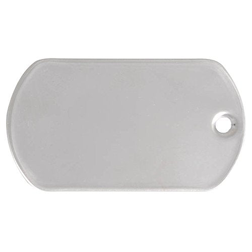 Blank Military Dog Tags 28x50mm Stainless Steel (Package of 10)