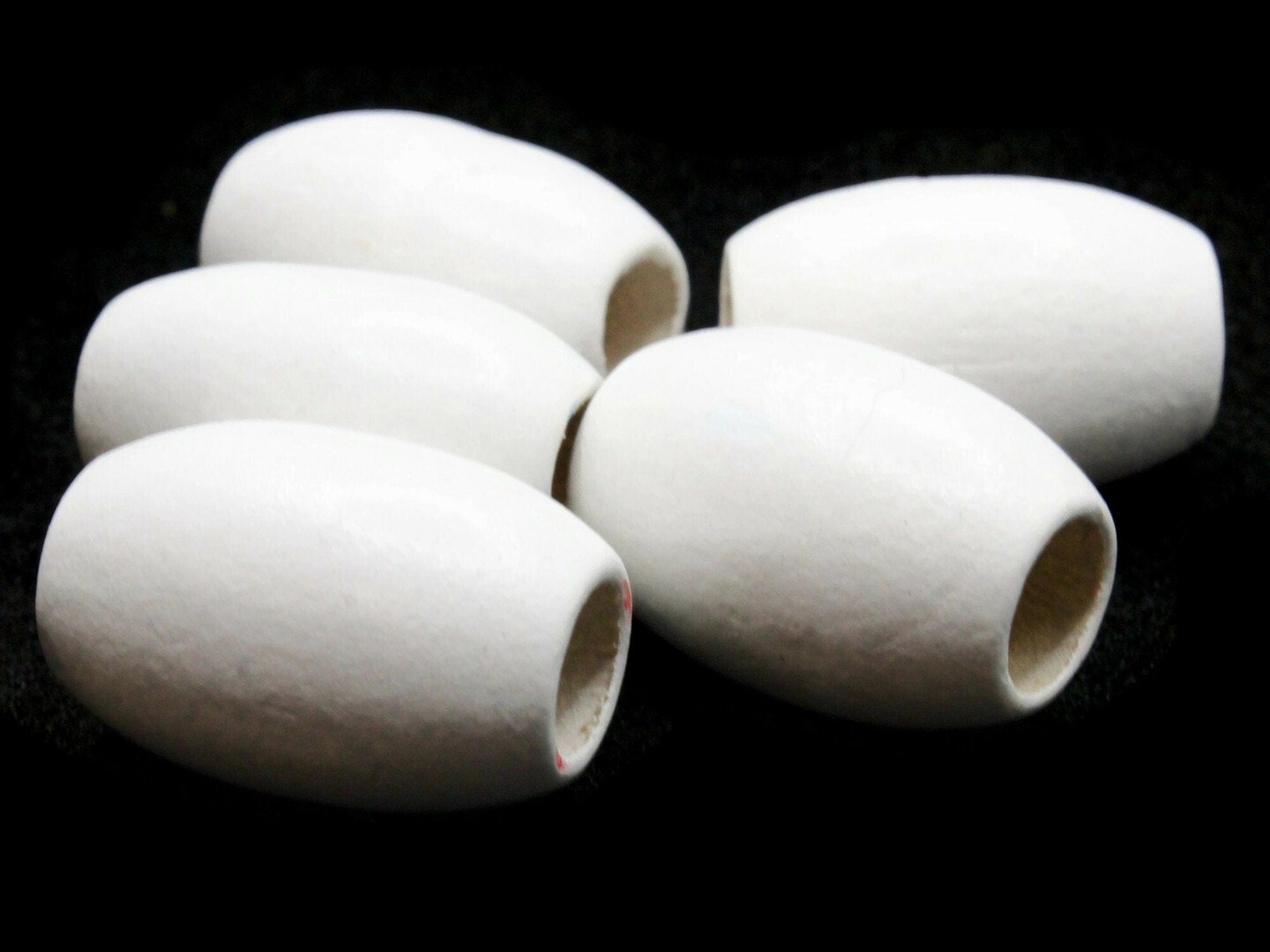 5 30mm White Wood Barrel Large Hole Macrame Beads Michaels