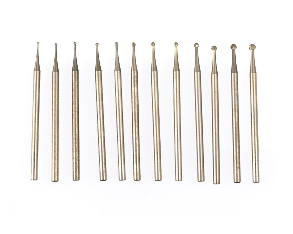 Small Round Bur Assortment 12pc Set for Jewelry Making