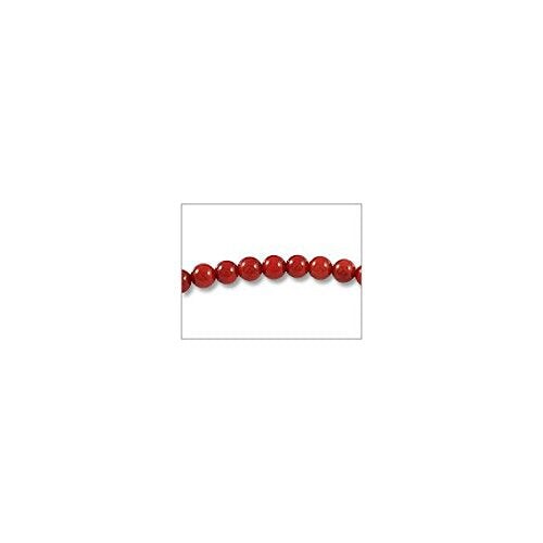 Red Coral Round Beads 3-4mm (16&#x22; Strand)