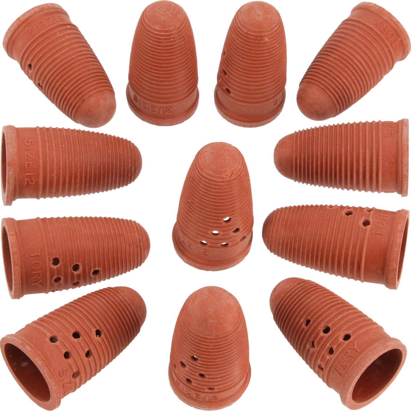 Natural Rubber Fingertip Cots Pads Finger Guards Protection Pack of 12