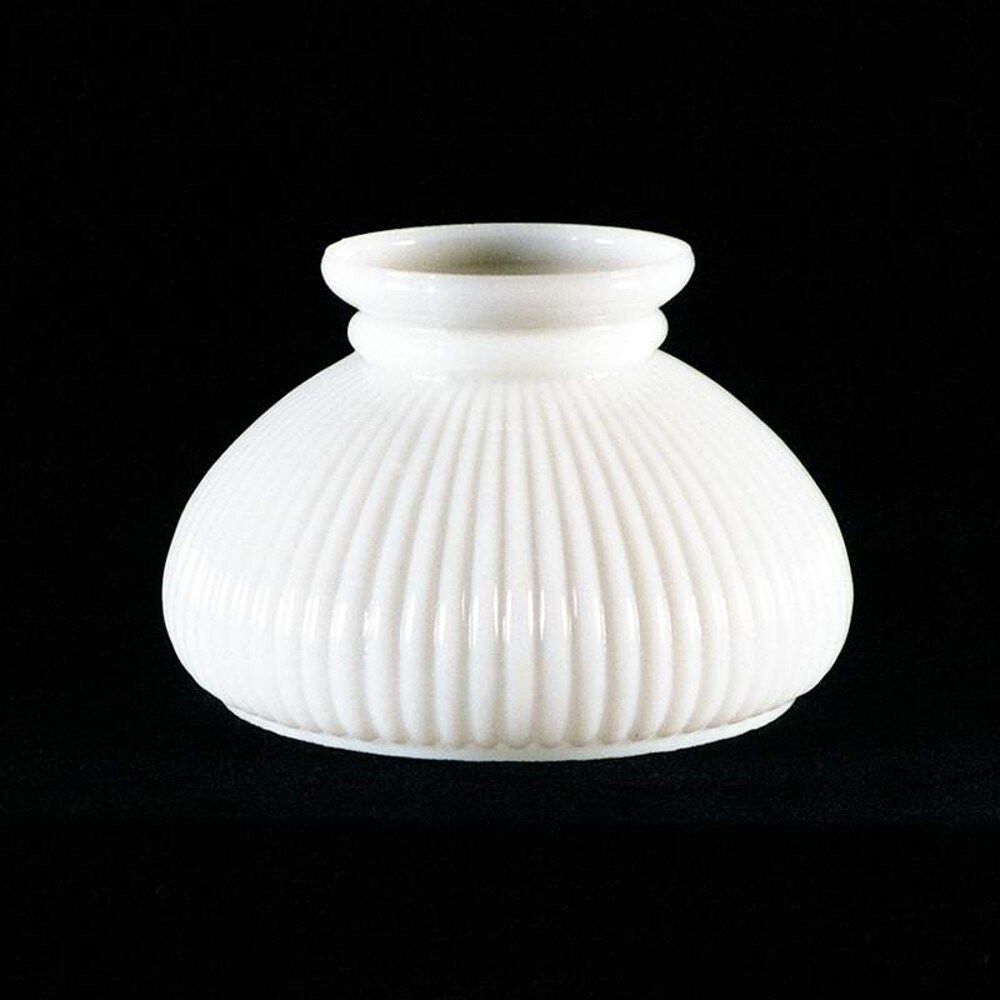 Opal Ribbed Oil Lamp Shade - 7&#x22;