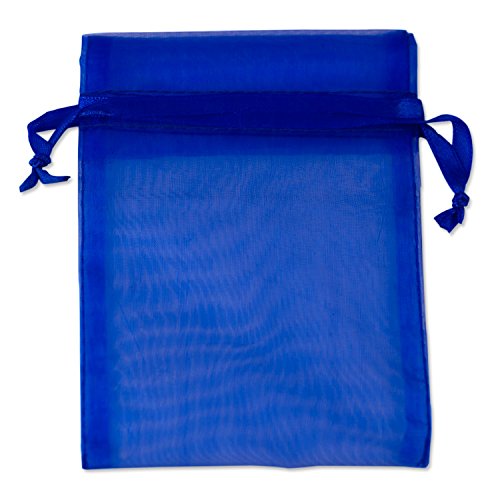 Organza Drawstring Bags 4x5 Royal Blue (Package of 10)