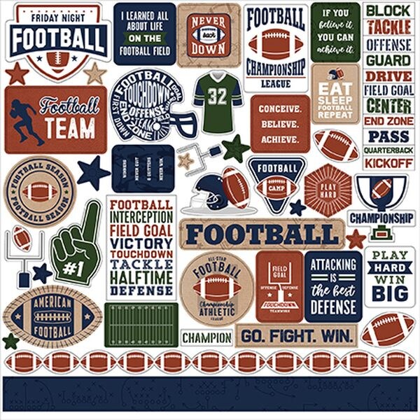 Echo Park EP Football Element Stickers