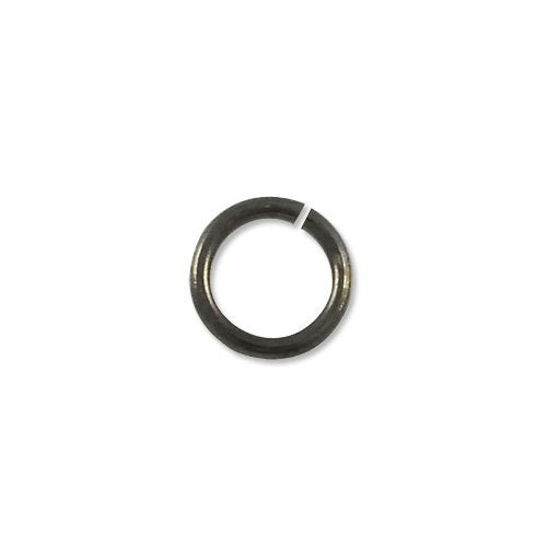 JewelrySupply Jump Ring - Open 6mm Gun Metal Plated (100-Pcs)