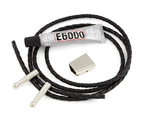 JewelrySupply Create Your Own Bolo Tie Kit - Bolo Cord, Bolo Slide, Bolo Tips & Glue