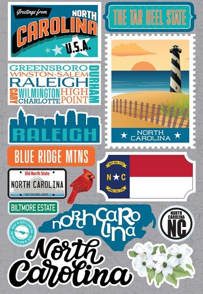 Reminisce North Carolina Stickers