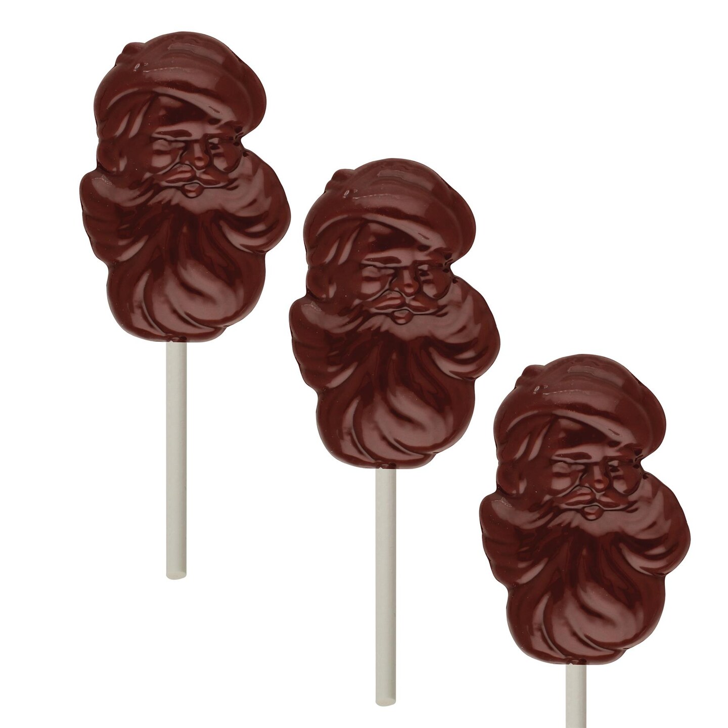 Chocolate Mold Bearded Santa Lolly