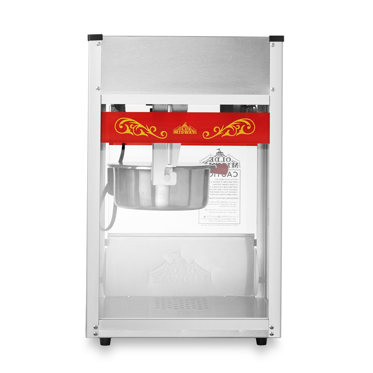 Olde Midway Commercial Popcorn Machine Maker Popper with 8-Ounce Kettle