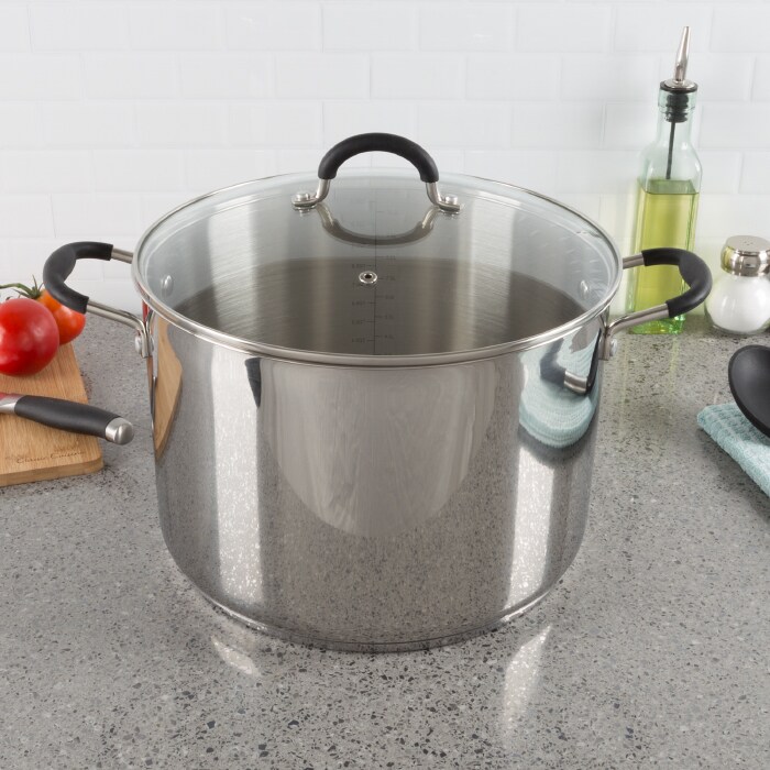 Classic Cuisine 12 Quart Stainless Steel Stock Pot With Lid Induction Ready