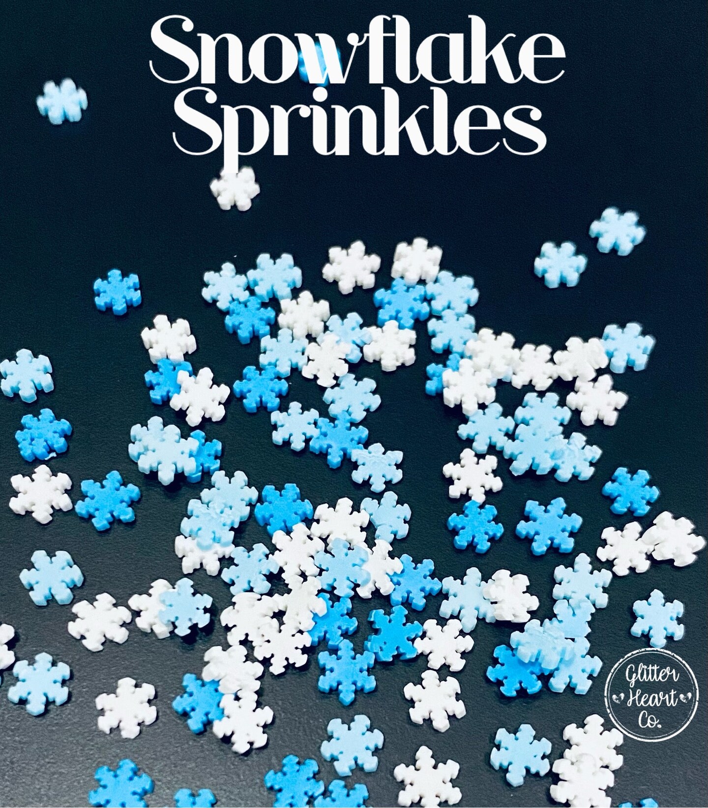 Fake Sprinkles - Snowflake Sprinkles by Glitter Heart Co.&#x2122;