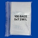 Clear Reclosable Zipper Bags 5x7 (Package of 100)