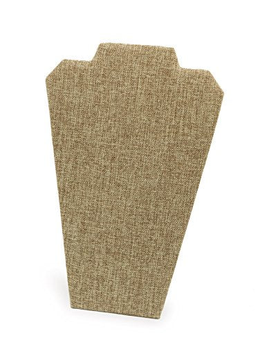 Burlap Necklace Stand Display with with an easel back (Jewelry Display)