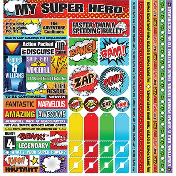 Reminisce My Super Hero Multi Stickers