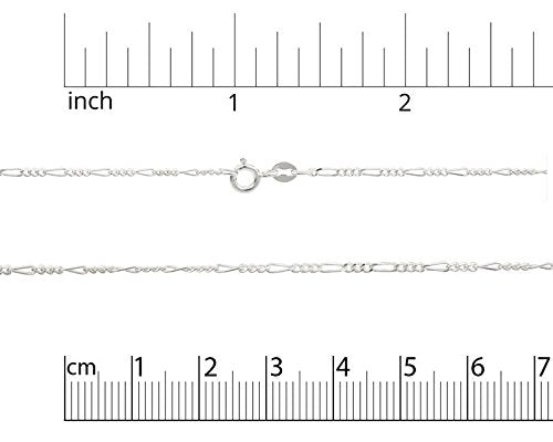 JewelrySupply Figaro Chain 1.8mm 20&#x22; Sterling Silver (1-Pc)